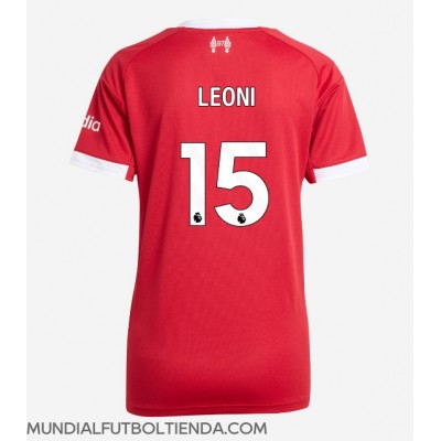 Camiseta Liverpool Giovanni Leoni #15 Primera Equipación Replica 2025-26 para mujer mangas cortas Camiseta Liverpool Giovanni Leoni #15 Primera Equipación Replica 2025-26 para mujer mangas cortas